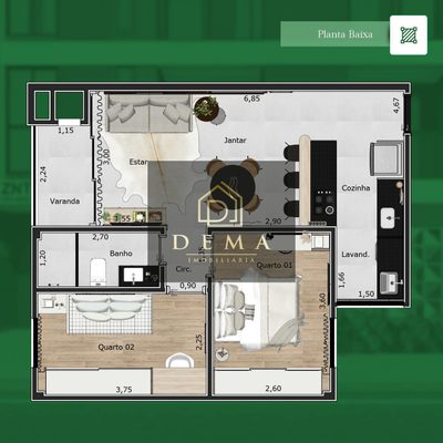 Apartamento, 2 quartos - Foto 3