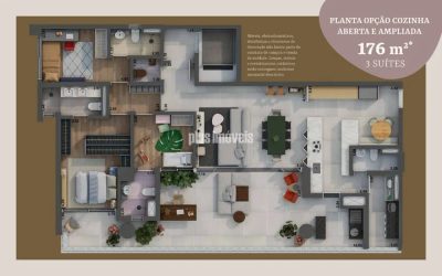 Apartamento, 3 quartos, 176 m² - Foto 2