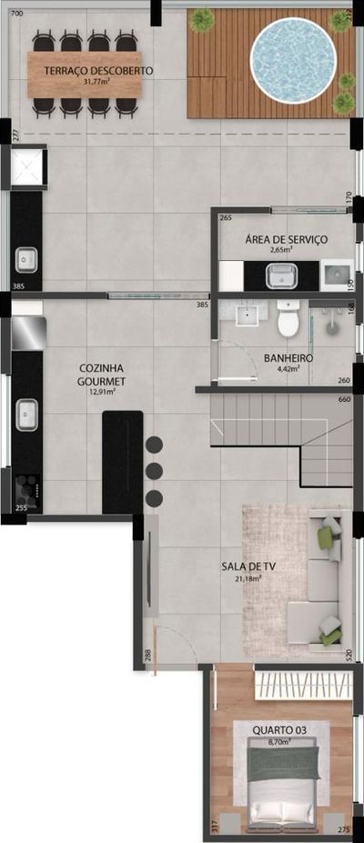 Cobertura, 4 quartos, 224 m² - Foto 2