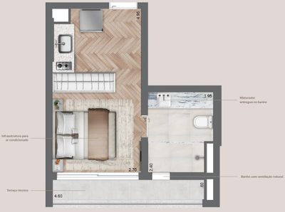 Apartamento, 1 quarto, 38 m² - Foto 5