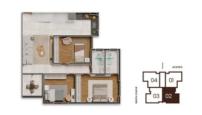 Cobertura, 3 quartos, 157 m² - Foto 2
