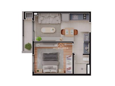 Apartamento, 1 quarto, 34 m² - Foto 3