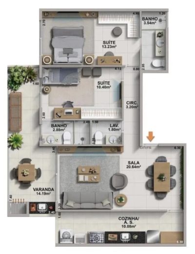 Apartamento, 2 quartos, 89 m² - Foto 5