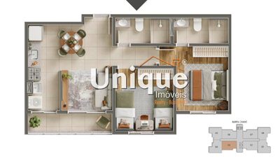 Apartamento, 2 quartos, 52 m² - Foto 2