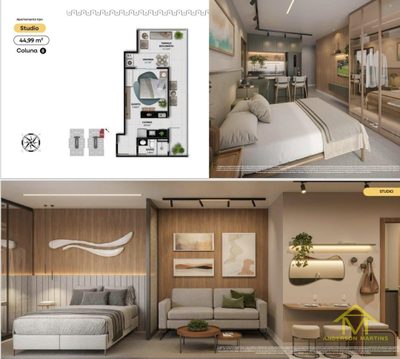 Apartamento, 1 quarto, 34 m² - Foto 3