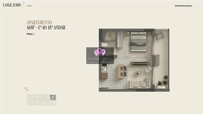 Apartamento, 1 quarto, 46 m² - Foto 3