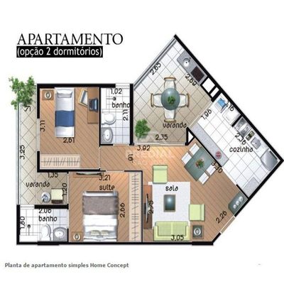 Apartamento, 2 quartos, 67 m² - Foto 2