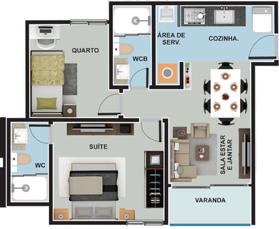 Apartamento, 2 quartos, 54 m² - Foto 4