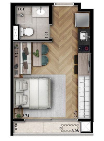 Apartamento, 2 quartos, 43 m² - Foto 4