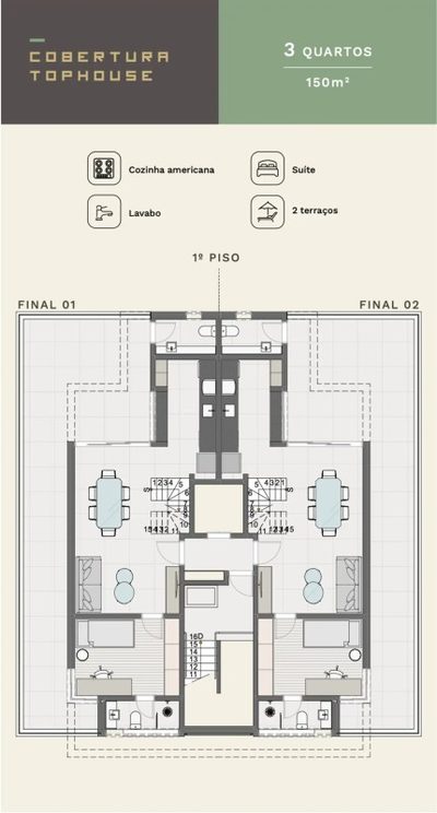 Cobertura, 3 quartos, 150 m² - Foto 3