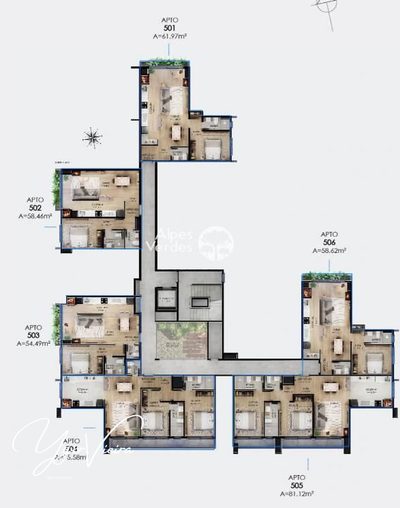 Apartamento, 1 quarto, 59 m² - Foto 2