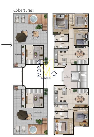 Cobertura, 3 quartos, 128 m² - Foto 2