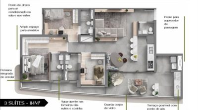 Apartamento, 3 quartos, 114 m² - Foto 3