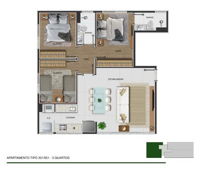 Apartamento, 2 quartos, 85 m² - Foto 3