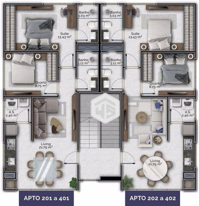 Apartamento, 2 quartos, 67 m² - Foto 3