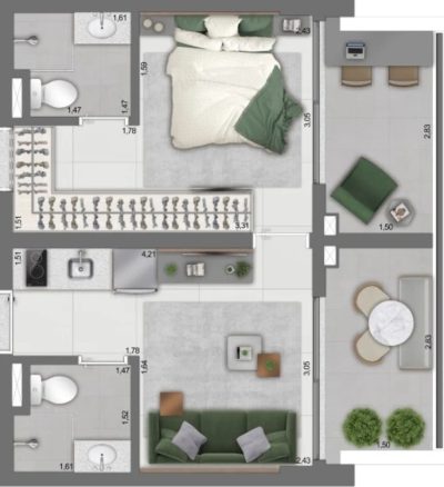 Apartamento, 1 quarto, 21 m² - Foto 4