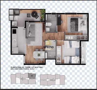 Apartamento, 3 quartos, 75 m² - Foto 3