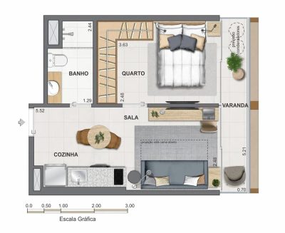 Apartamento, 2 quartos, 42 m² - Foto 3