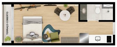 Apartamento, 2 quartos, 36 m² - Foto 2