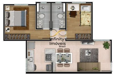 Apartamento, 2 quartos, 83 m² - Foto 2