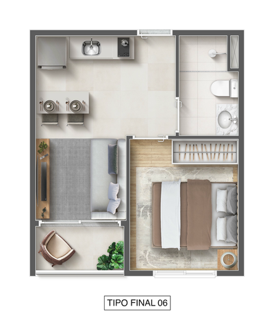 Apartamento, 2 quartos, 36 m² - Foto 4