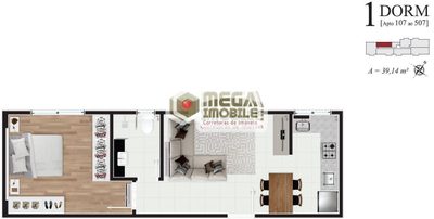 Apartamento, 1 quarto, 43 m² - Foto 5