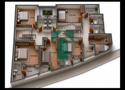 Sobrado, 3 quartos, 169 m² - Foto 1