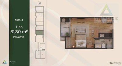 Kitnet-Studio, 31 m² - Foto 2