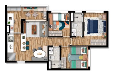 Apartamento, 3 quartos, 66 m² - Foto 2