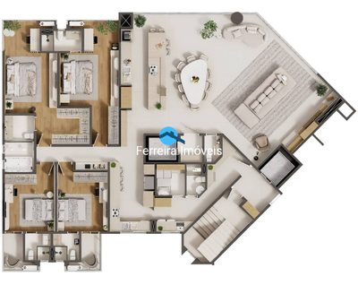 Apartamento, 5 quartos - Foto 3