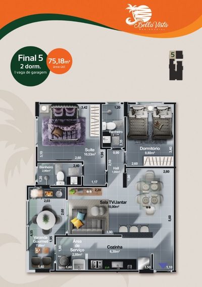 Apartamento, 2 quartos, 76 m² - Foto 5