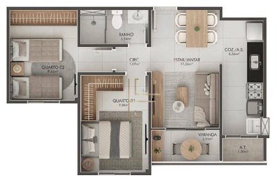 Apartamento, 3 quartos, 50 m² - Foto 5