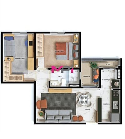 Apartamento, 2 quartos, 58 m² - Foto 4