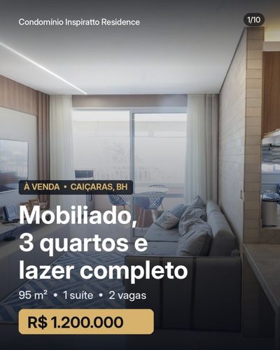 Apartamento, 3 quartos, 95 m² - Foto 1