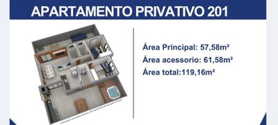 Apartamento, 3 quartos, 62 m² - Foto 3