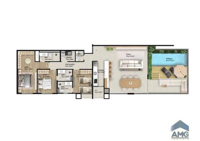 Cobertura, 3 quartos, 151 m² - Foto 4