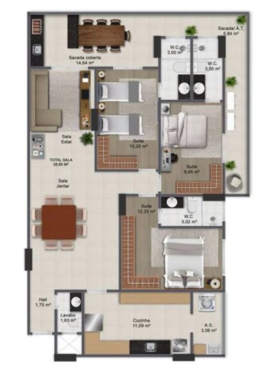 Apartamento, 2 quartos - Foto 2