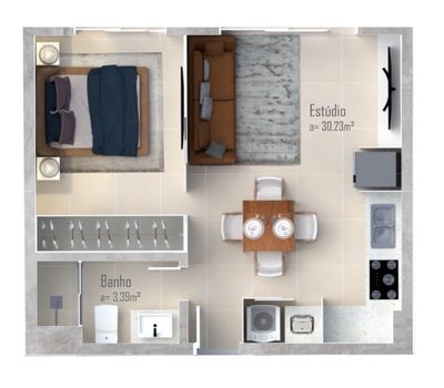 Apartamento, 2 quartos, 68 m² - Foto 2