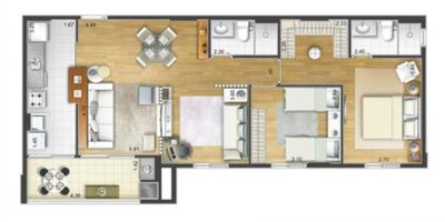 Apartamento, 2 quartos - Foto 3