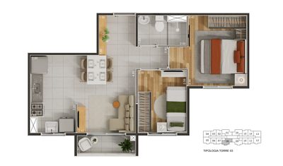 Casa, 2 quartos, 54 m² - Foto 5