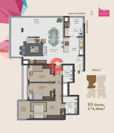 Apartamento, 3 quartos, 135 m² - Foto 3