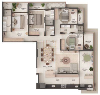 Apartamento, 3 quartos, 115 m² - Foto 2
