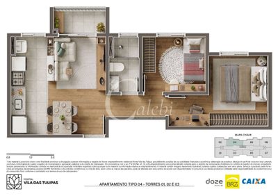 Apartamento, 2 quartos - Foto 3