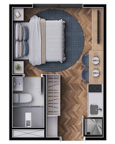Apartamento, 1 quarto, 32 m² - Foto 5