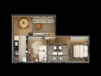 Apartamento, 2 quartos, 48 m² - Foto 2