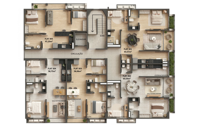 Apartamento, 2 quartos, 60 m² - Foto 3