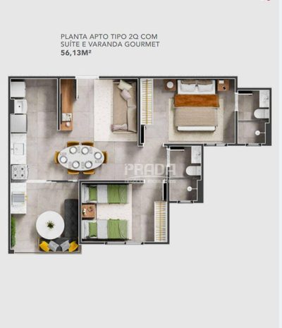 Apartamento, 2 quartos, 56 m² - Foto 4