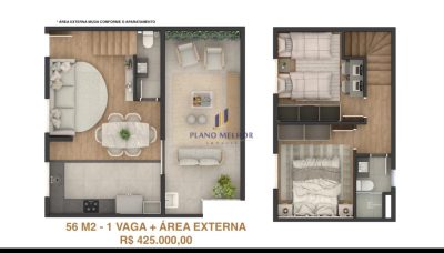 Apartamento, 2 quartos, 56 m² - Foto 4