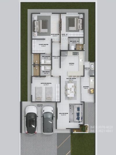 Casa, 3 quartos - Foto 2