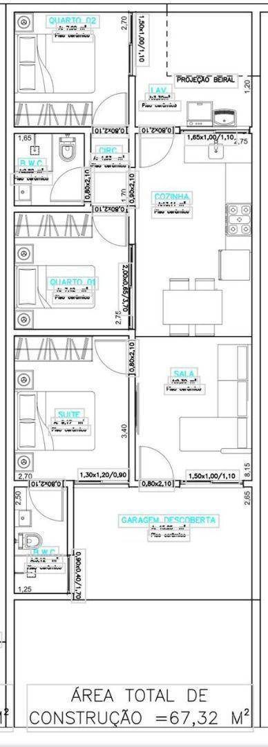 Casa, 2 quartos, 67 m² - Foto 2